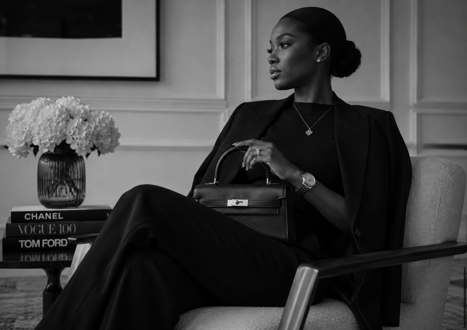 SS Boutique editorial - woman with handbag